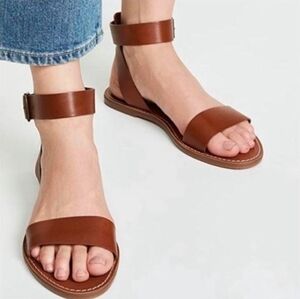 Madewell The Boardwalk Ankle Strap Sandals Size 6.5